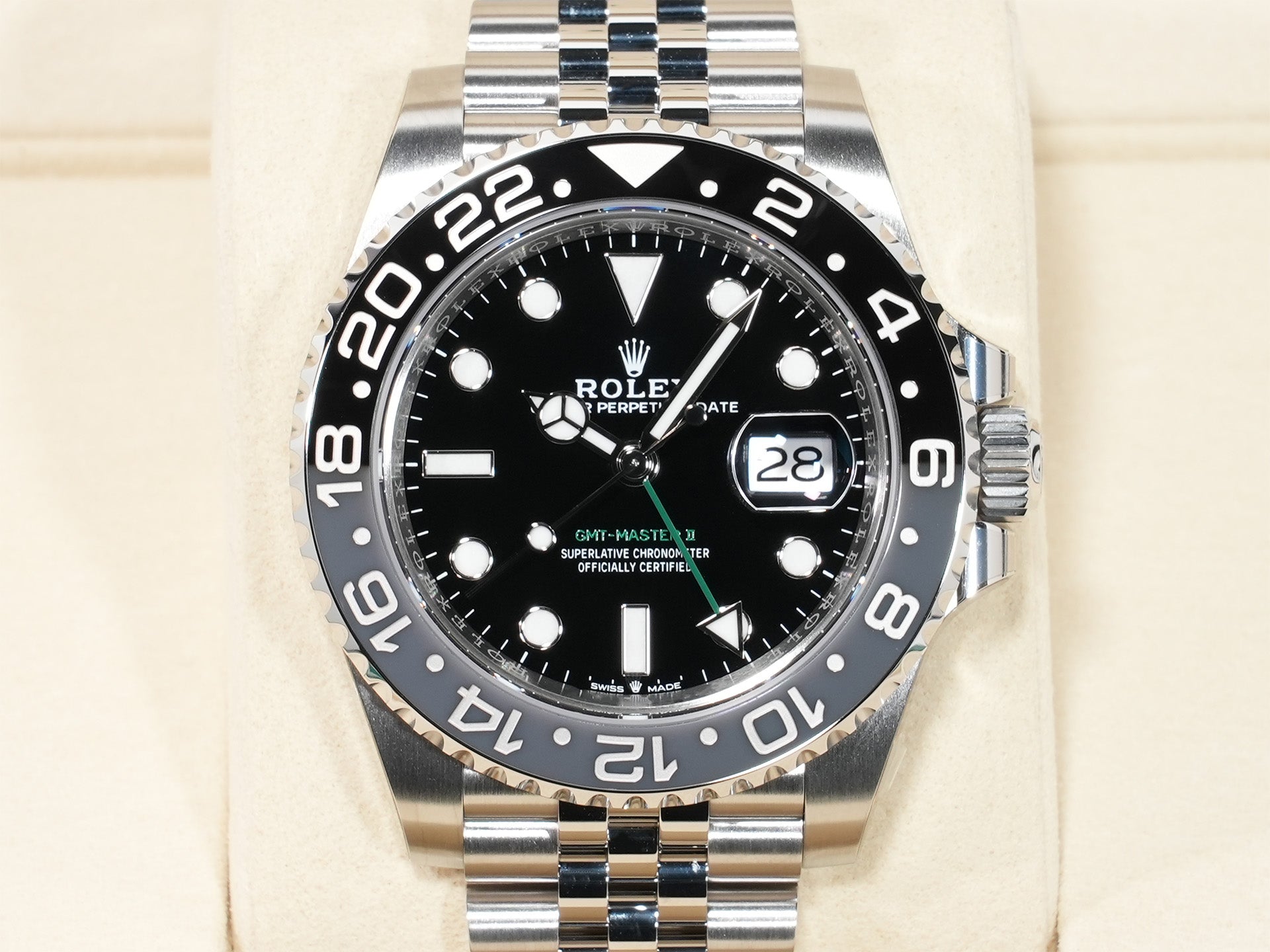 ロレックス GMTマスターII Ref.126710GRNR ステンレススチール ブラック文字盤 ジュビリーブレスレット 未使用 w5pqbazg
