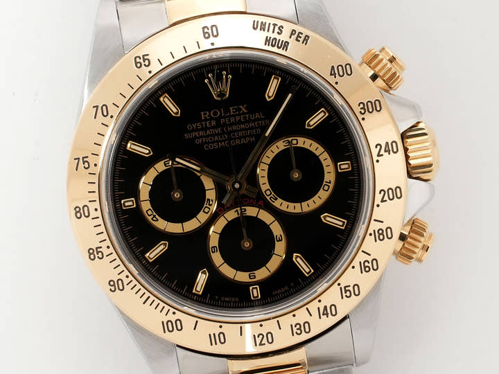 ロレックス デイトナ エルプリメロ Ref.16523 ステンレススチール/イエローゴールド ブラック文字盤 中古 bqhbxmvk