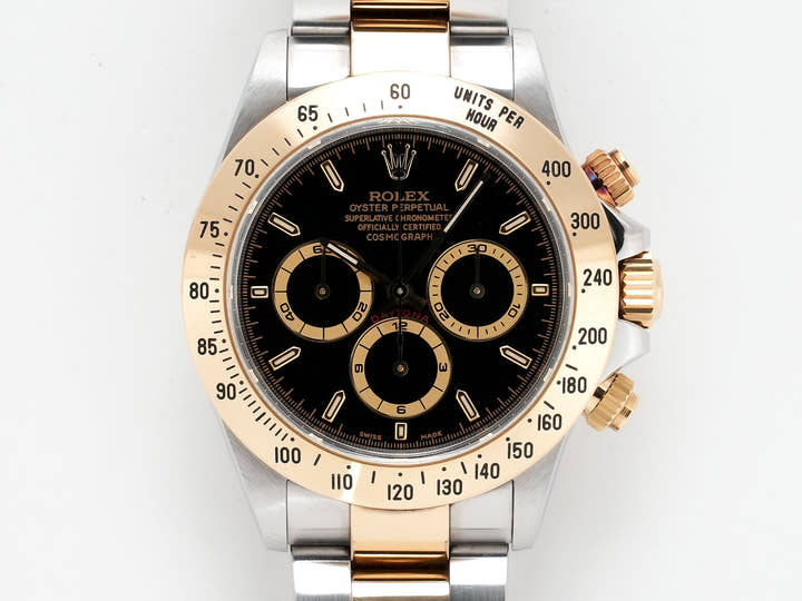 ロレックス デイトナ エルプリメロ Ref.16523 ステンレススチール/イエローゴールド ブラック文字盤 中古 v59cnzyg