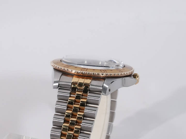 ROLEX GMT-Master Ref. 16753 Stainless Steel/Yellow Gold Brown Dial Jubilee Bracelet Used qdumxeih
