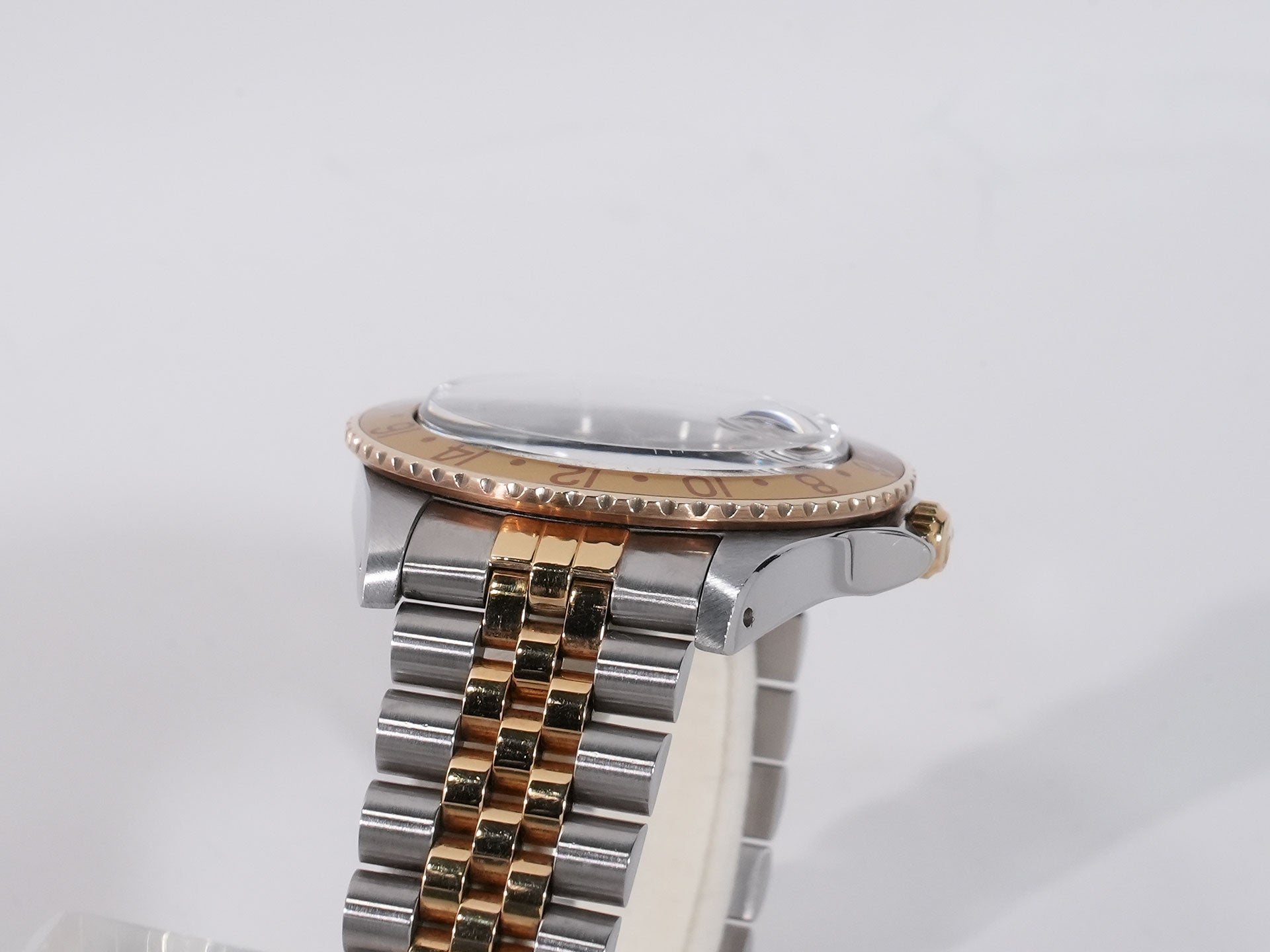 ROLEX GMT-Master Ref. 16753 Stainless Steel/Yellow Gold Brown Dial Jubilee Bracelet Used qdumxeih