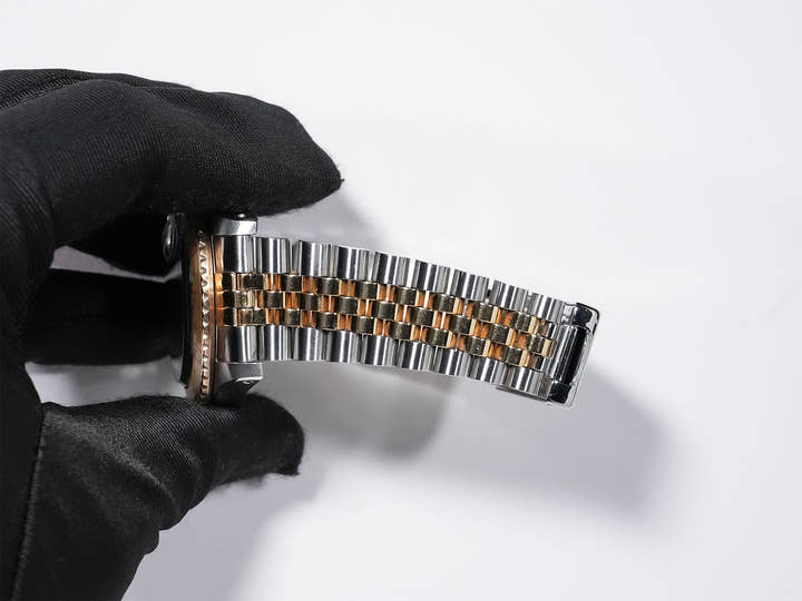 ROLEX GMT-Master Ref. 16753 Stainless Steel/Yellow Gold Brown Dial Jubilee Bracelet Used qdumxeih