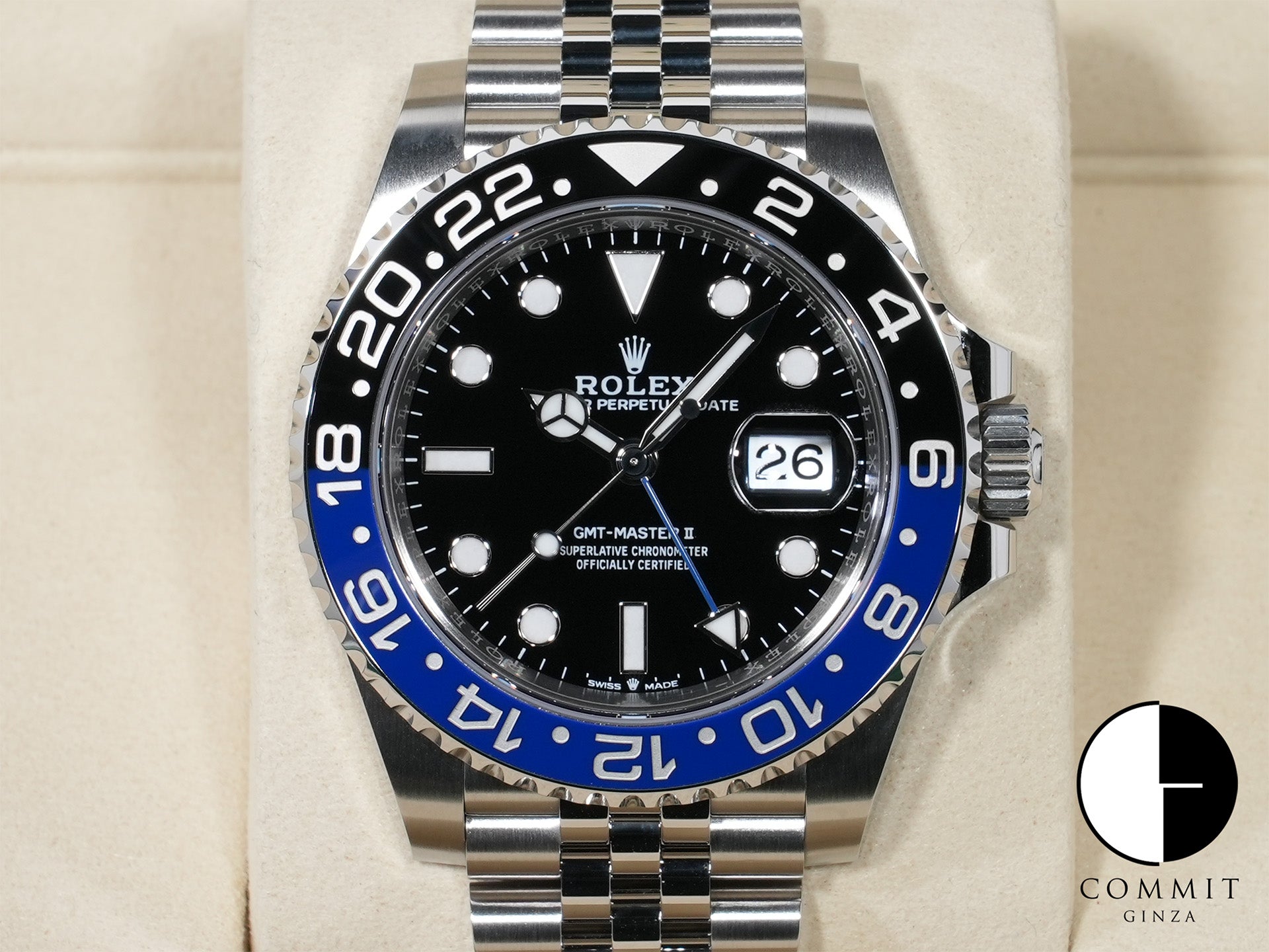 ロレックス GMTマスターII Ref.126710BLNR ステンレススチール ブラック文字盤 ジュビリーブレスレット 未使用 svb7tefo