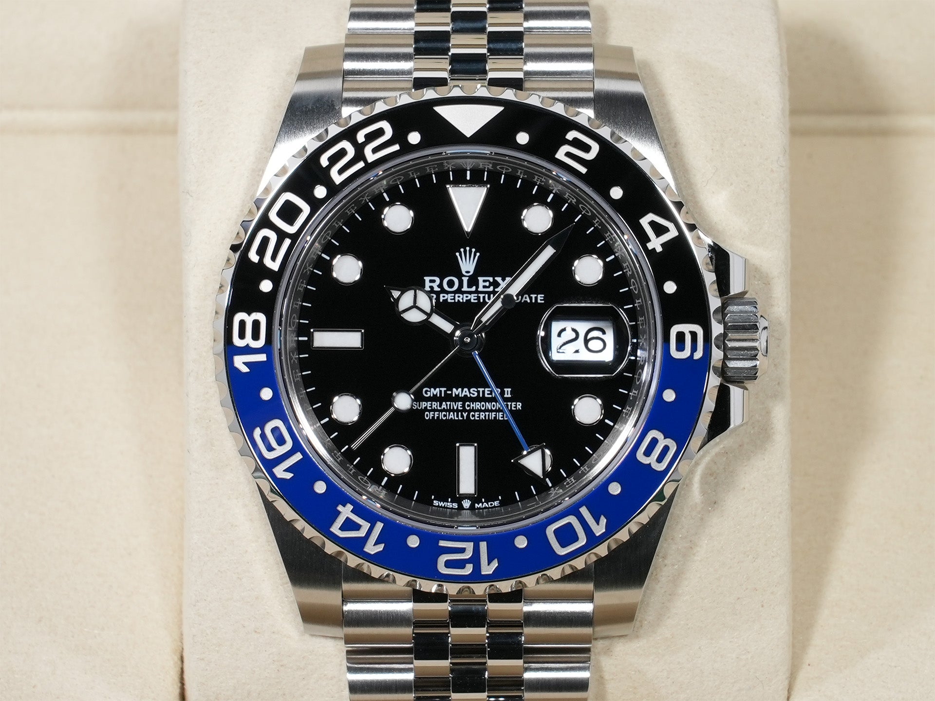 ロレックス GMTマスターII Ref.126710BLNR ステンレススチール ブラック文字盤 ジュビリーブレスレット 未使用 svb7tefo