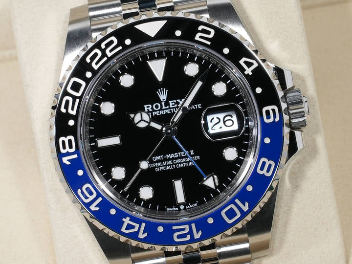 ロレックス GMTマスターII Ref.126710BLNR ステンレススチール ブラック文字盤 ジュビリーブレスレット 未使用 svb7tefo