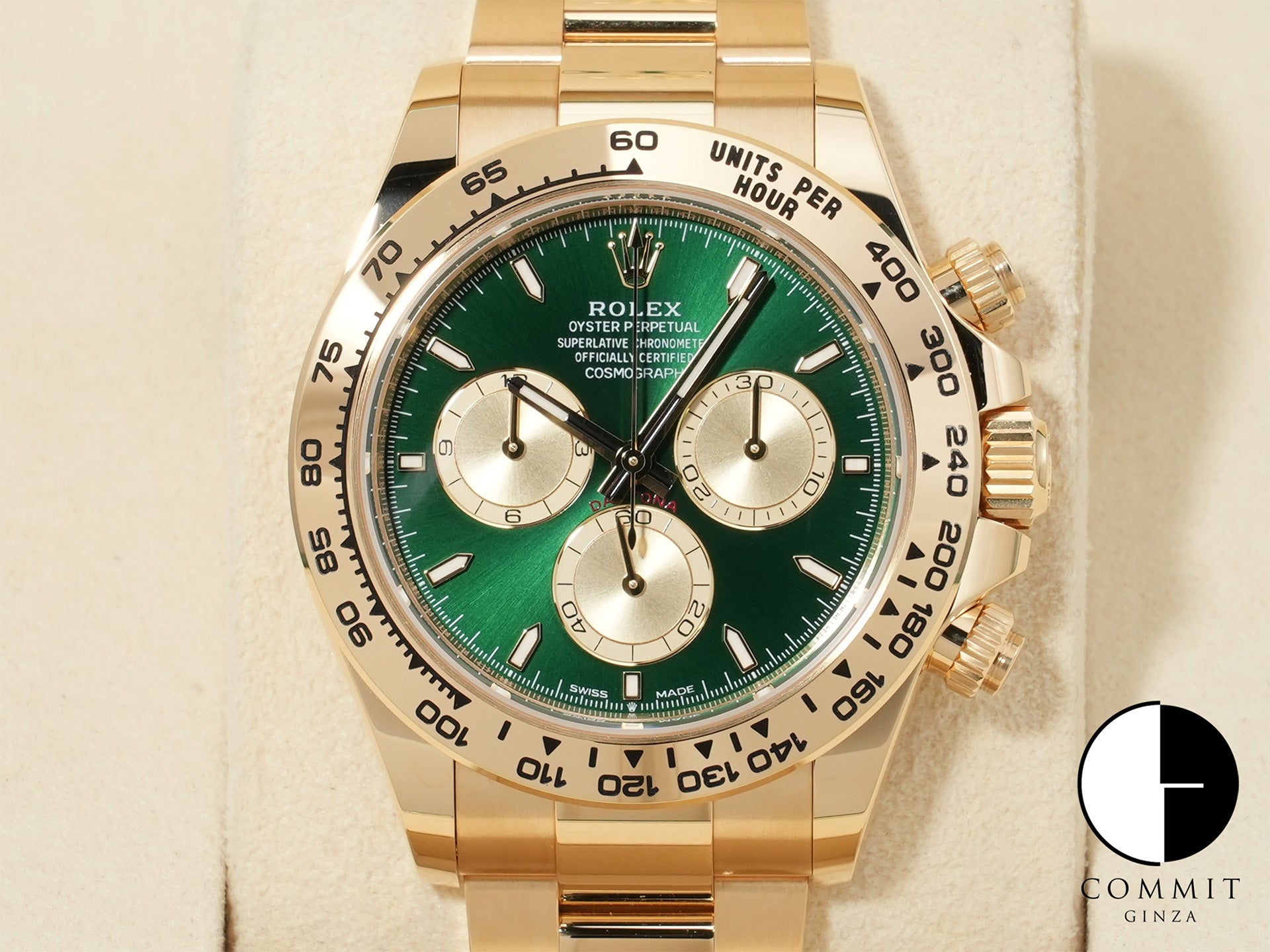 ロレックス デイトナ Ref.126508 イエローゴールド グリーン文字盤 未使用 59omvfsk