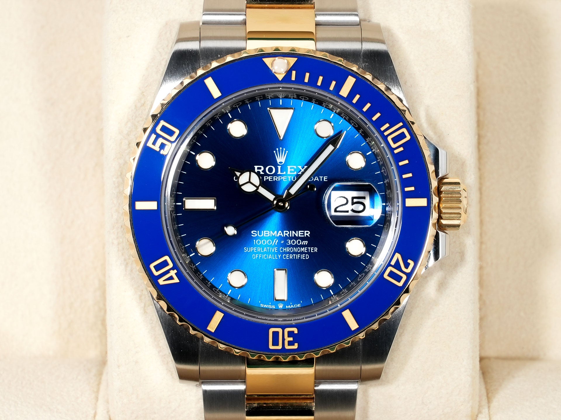 ロレックス サブマリーナー デイト Ref.126613LB ステンレススチール/イエローゴールド ブルー文字盤 美中古 rm844oka