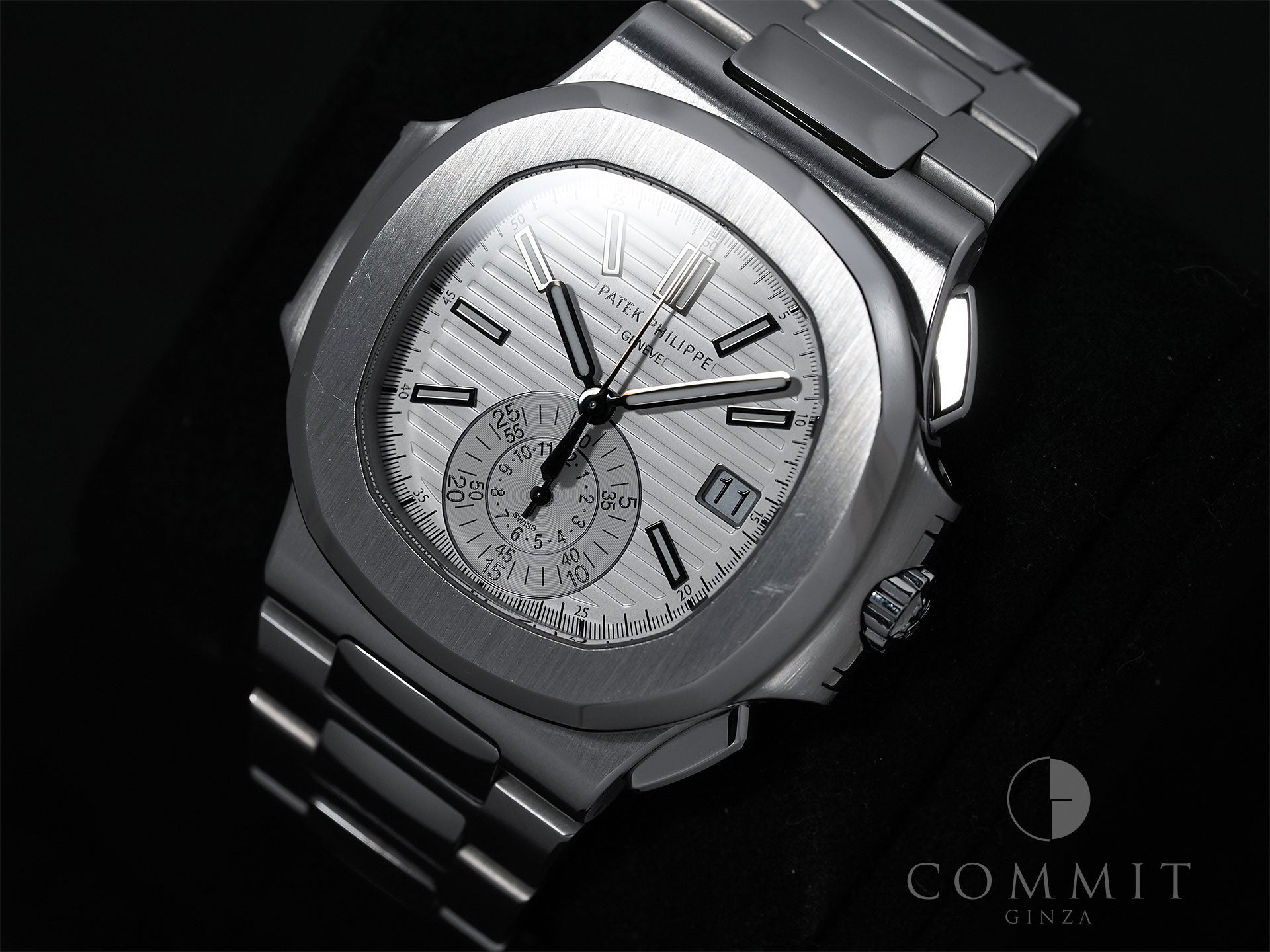 パテックフィリップ ノーチラス クロノグラフ Ref.5980/1A-019 ステンレススチール ホワイト文字盤 中古 a4y5qm3e