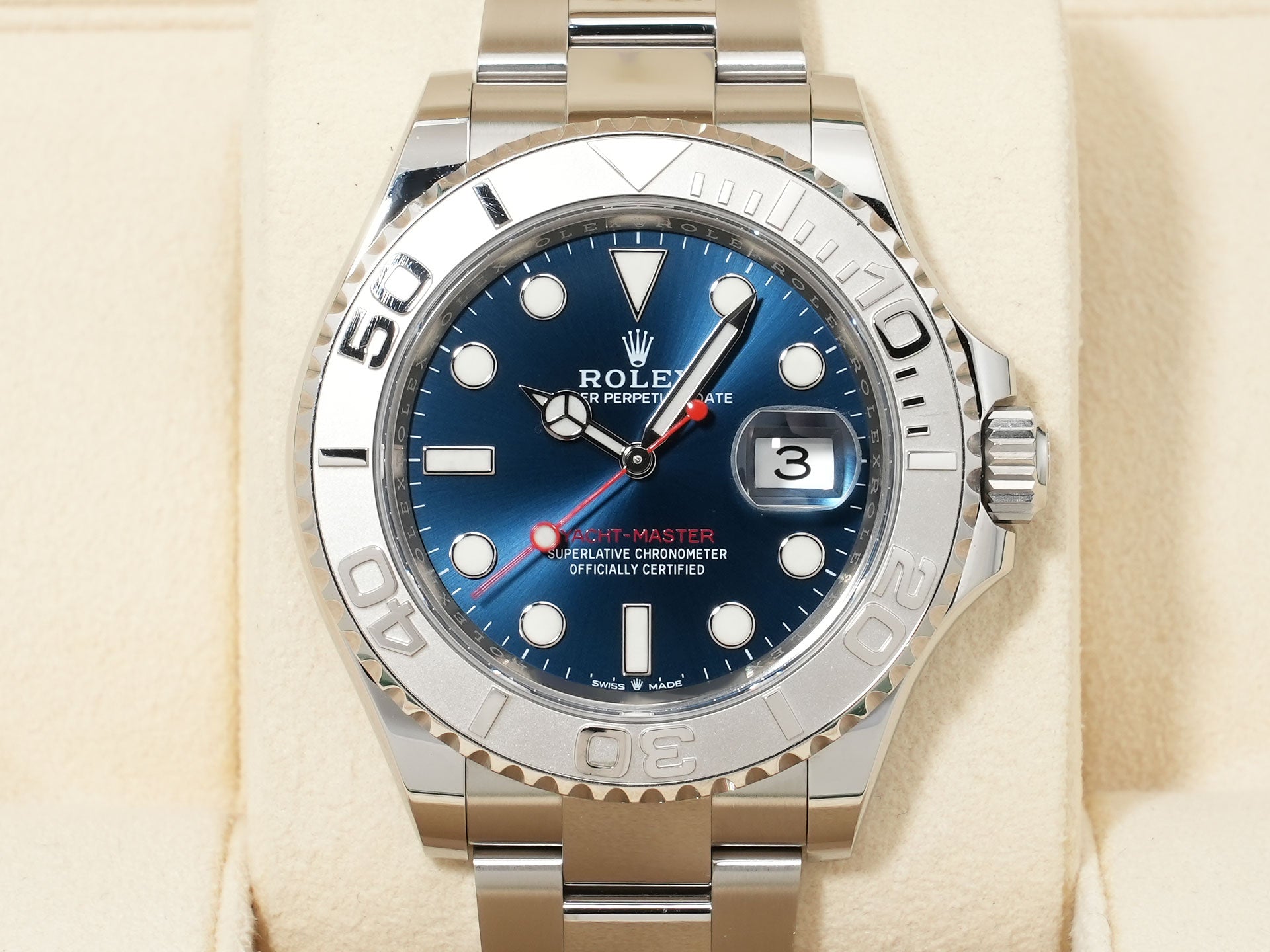 ロレックス ヨットマスター40 Ref.126622 ステンレススチール/プラチナ ブライトブルー文字盤 中古 ghx22ruy