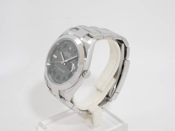 ロレックス デイトジャスト41 Ref.126300 ステンレススチール スレートローマン文字盤 オイスターブレスレット 美品 zyu2oktp