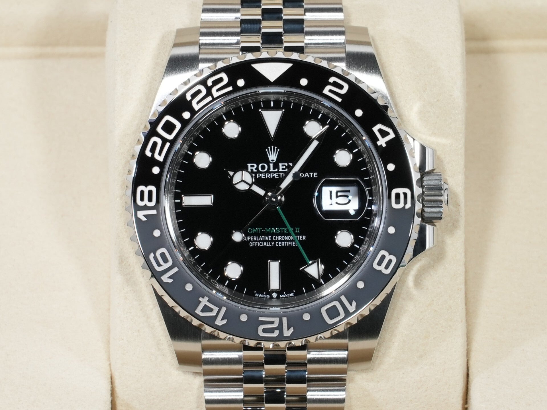 ロレックス GMTマスターII Ref.126710GRNR ステンレススチール ブラック文字盤 ジュビリーブレスレット 未使用 m2qirx82