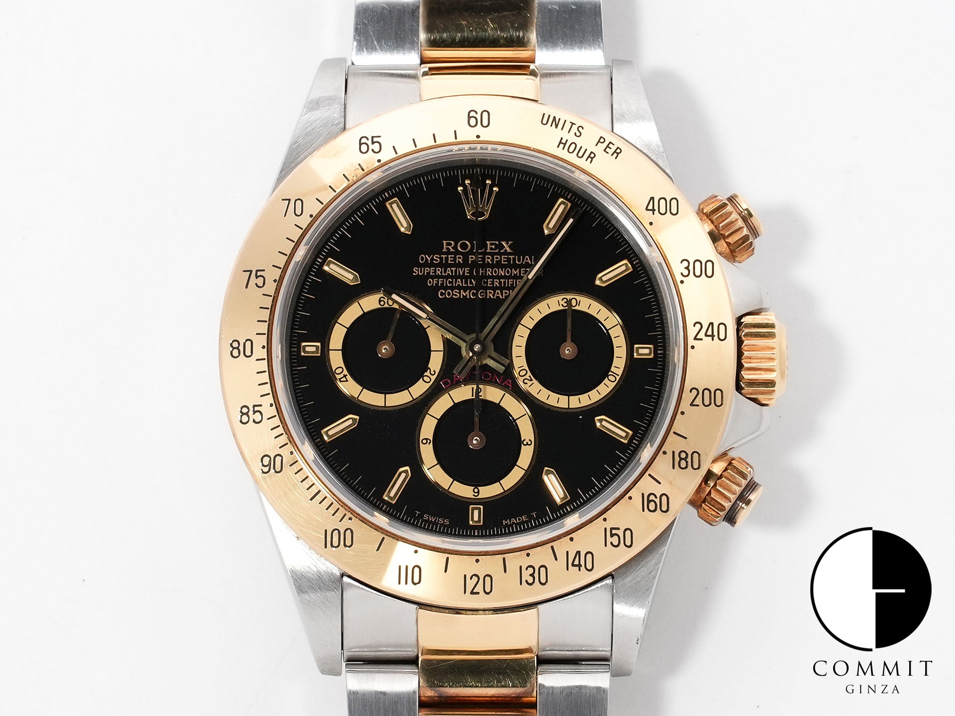 ロレックス デイトナ エルプリメロ Ref.16523 ステンレススチール/イエローゴールド ブラック文字盤 中古 totarbpj