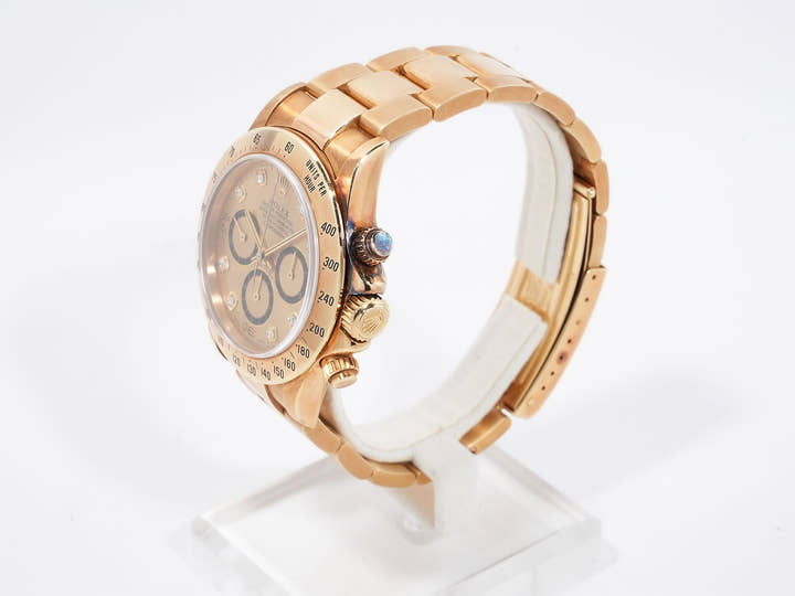 Rolex Daytona El Primero Ref. 16528G Yellow Gold Champagne x 8P Diamond Dial Used 3ws6sfh7