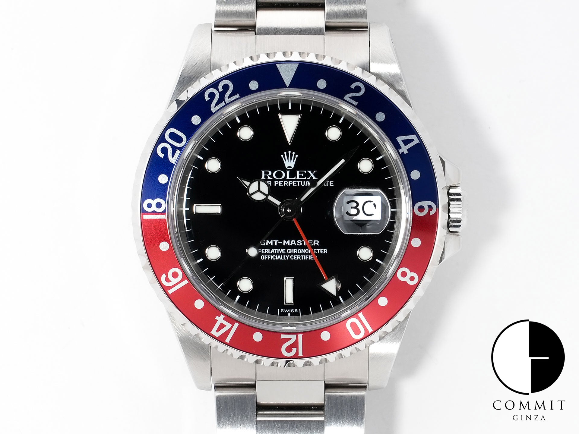 ロレックス GMTマスター Ref.16700 ステンレススチール ブラック文字盤 オイスターブレスレット 美中古 yi597qvt