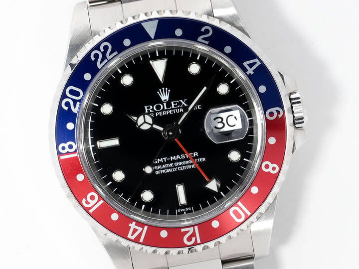 ロレックス GMTマスター Ref.16700 ステンレススチール ブラック文字盤 オイスターブレスレット 美中古 yi597qvt