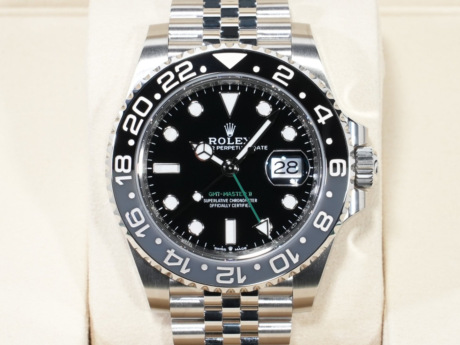 ロレックス GMTマスターII Ref.126710GRNR ステンレススチール ブラック文字盤 ジュビリーブレスレット 未使用 cgkbiqem
