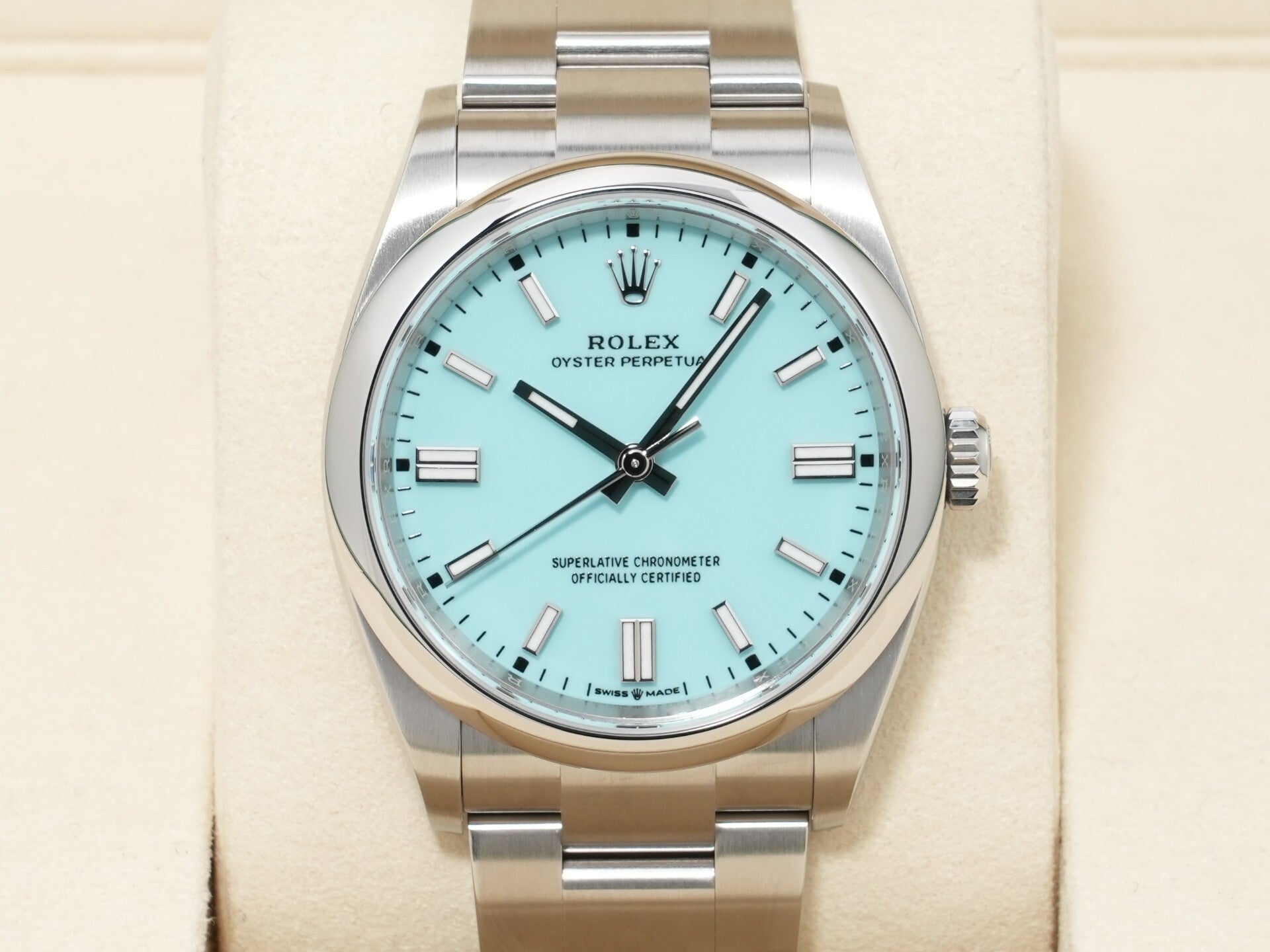 ロレックス オイスターパーペチュアル36 Ref.126000 ステンレススチール ターコイズ文字盤 未使用 wruawx38