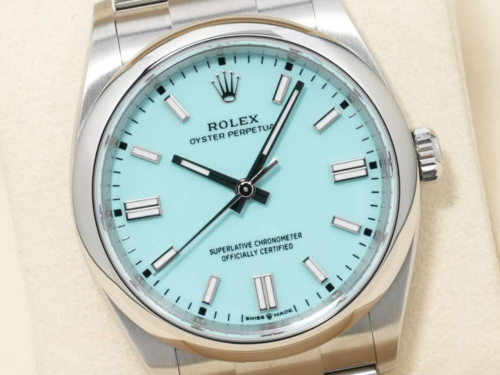 ロレックス オイスターパーペチュアル36 Ref.126000 ステンレススチール ターコイズ文字盤 未使用 wruawx38