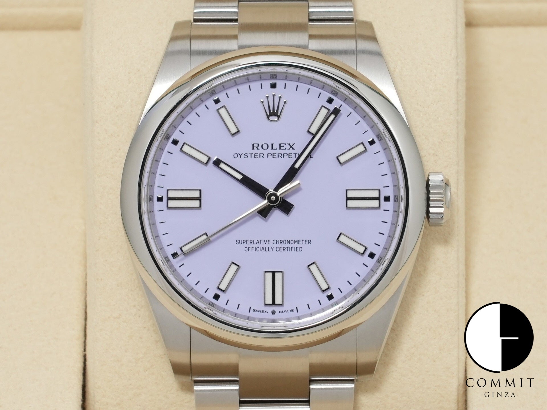ロレックス オイスターパーペチュアル41 Ref.134300 ステンレススチール ラベンダー文字盤 未使用 ctwa35h9