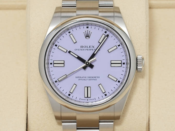 Rolex Oyster Perpetual 41 Ref. 134300 Stainless Steel Lavender Dial Unused ctwa35h9