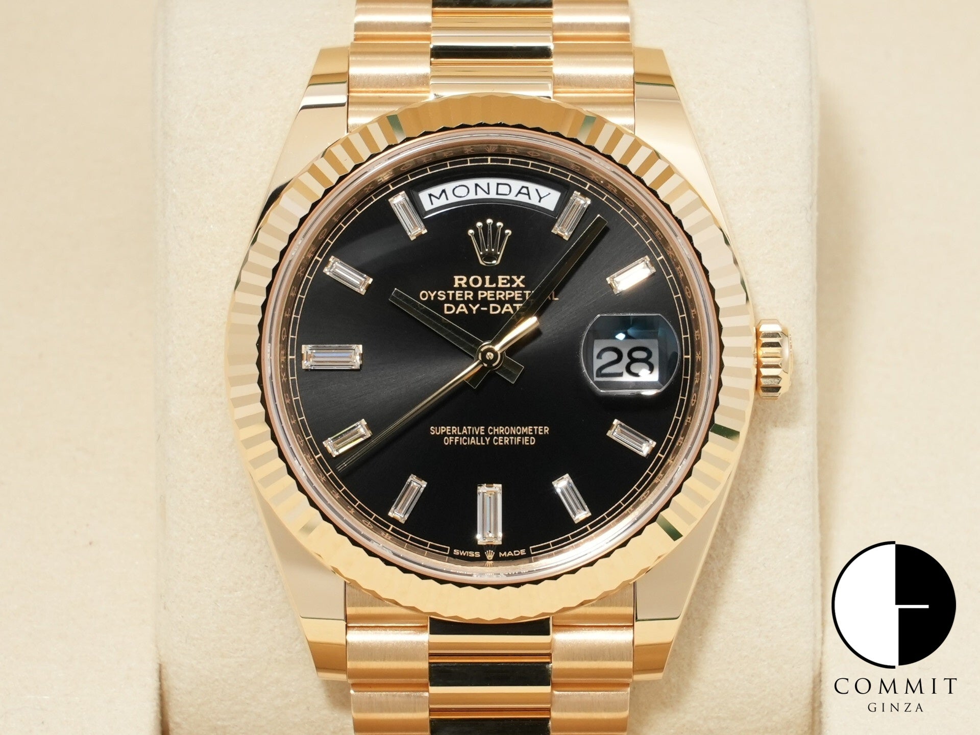 ロレックス デイデイト40 Ref.228238A イエローゴールド ブラック文字盤 未使用 uv897rnh