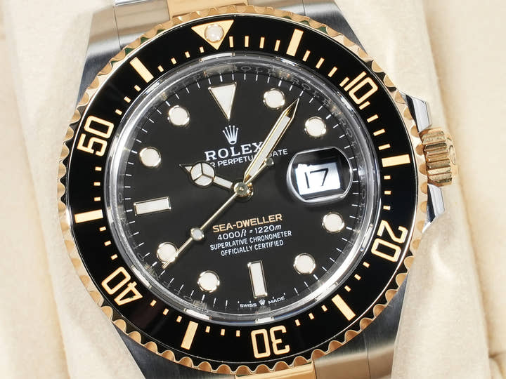 ロレックス シードゥエラー Ref.126603 ステンレススチール/イエローゴールド ブラック文字盤 美品 2bkha3wc