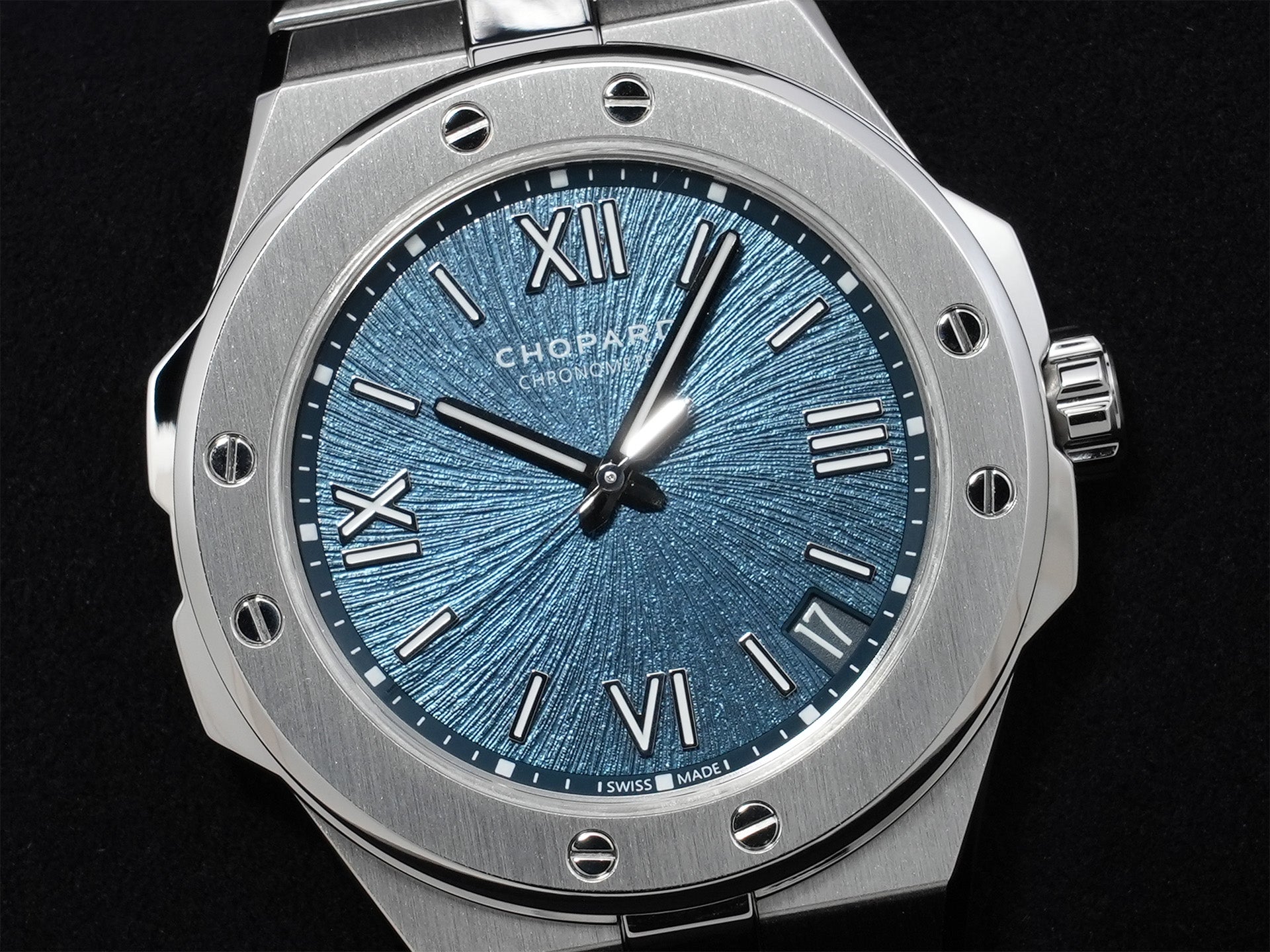 Chopard Alpine Eagle 41 Ref. 298600-3001 Stainless Steel Blue Dial Excellent Condition 2qcouujq