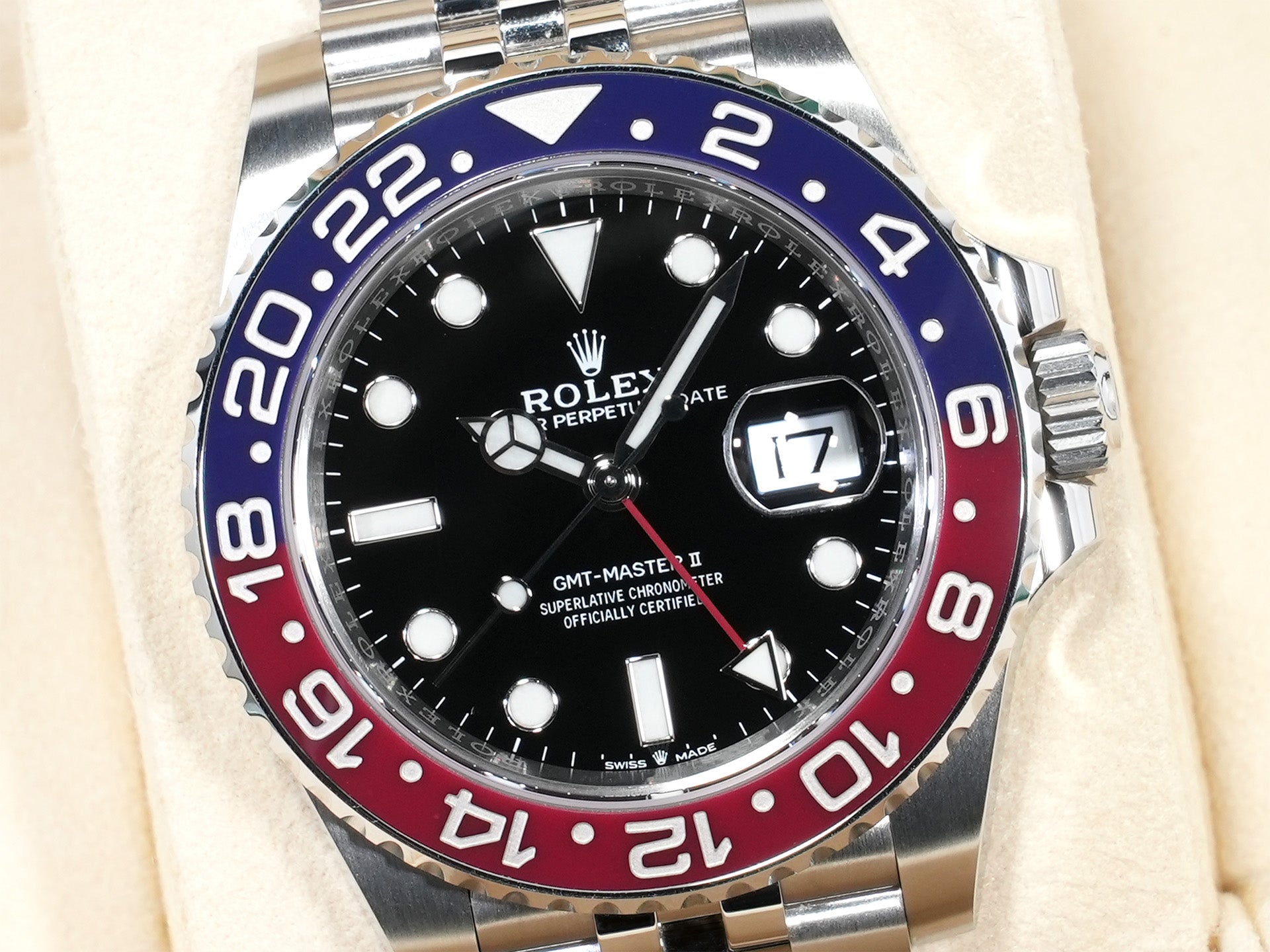 ロレックス GMTマスターII Ref.126710BLRO ステンレススチール ブラック文字盤 ジュビリーブレスレット 中古 iwszjo6g