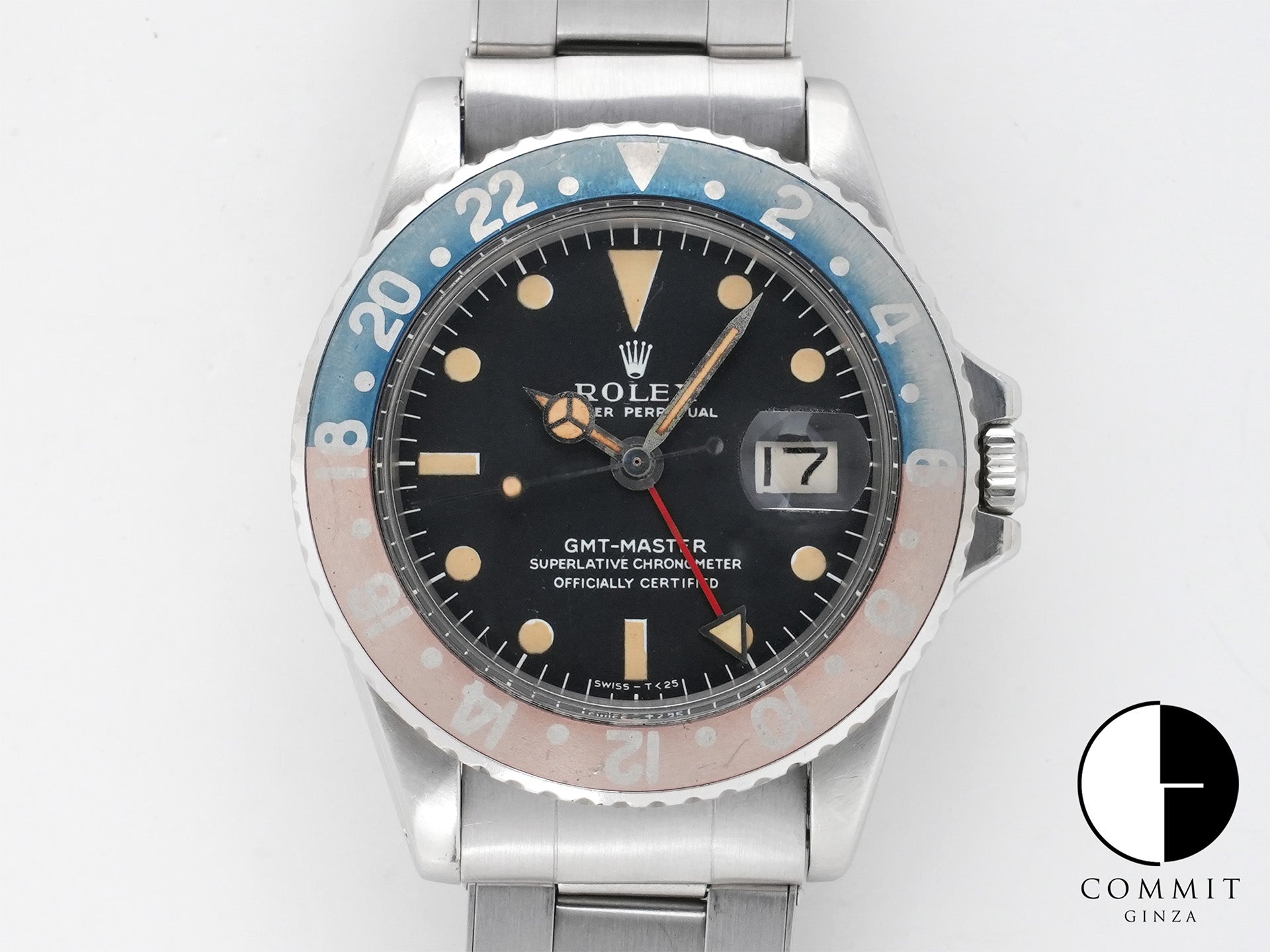 ロレックス GMTマスター Ref.1675 ステンレススチール ブラック文字盤 オイスターブレスレット 中古 36c384z9