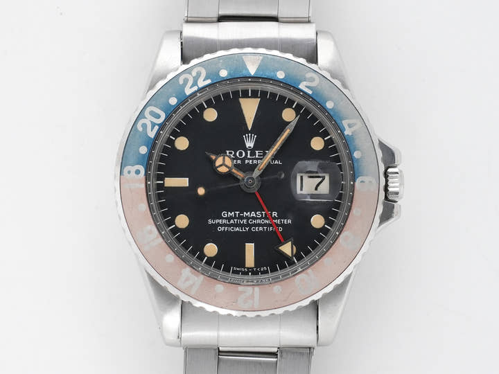 Rolex GMT-Master Ref. 1675 Stainless Steel Black Dial Oyster Bracelet Used 36c384z9