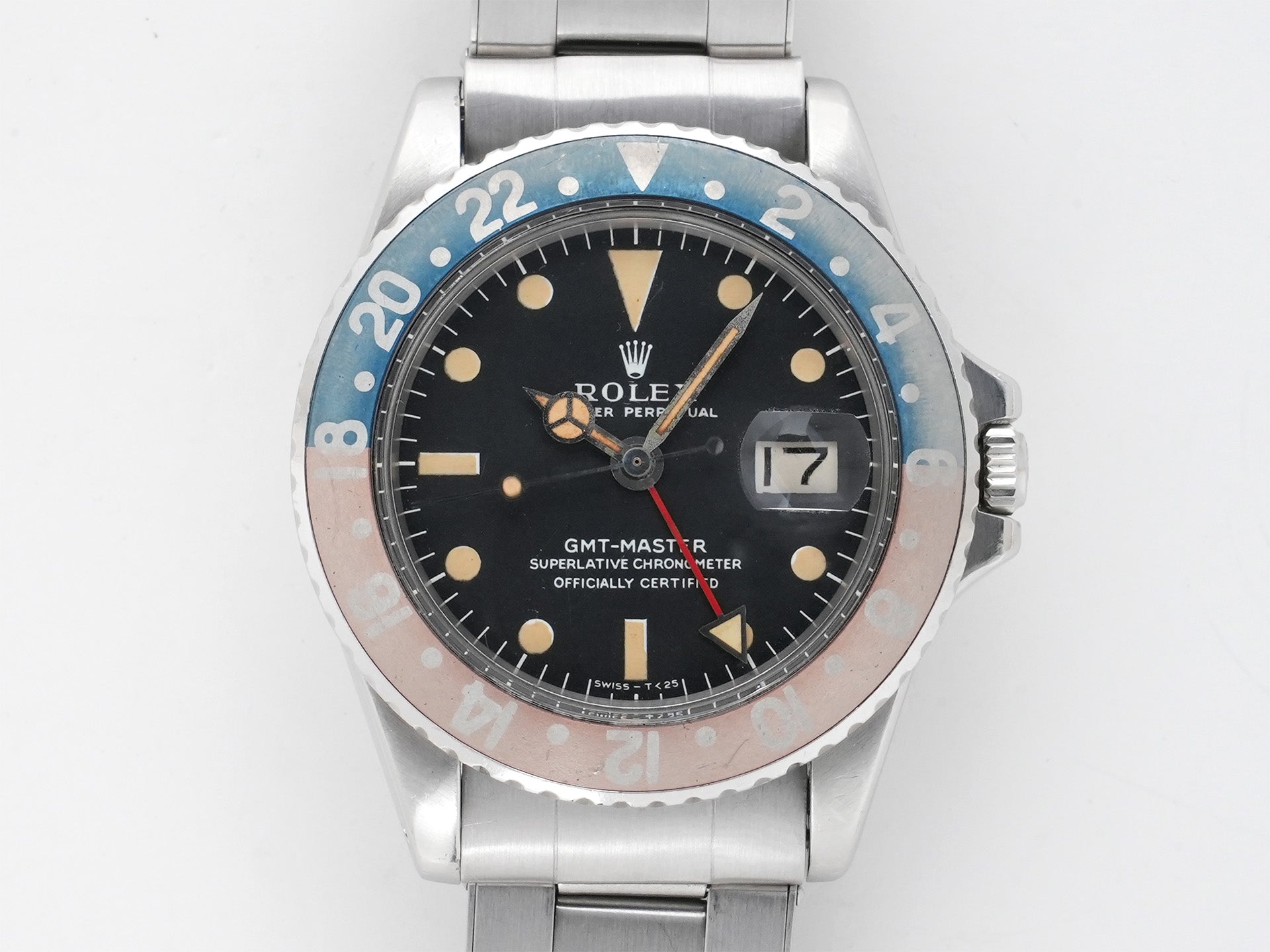 ロレックス GMTマスター Ref.1675 ステンレススチール ブラック文字盤 オイスターブレスレット 中古 36c384z9