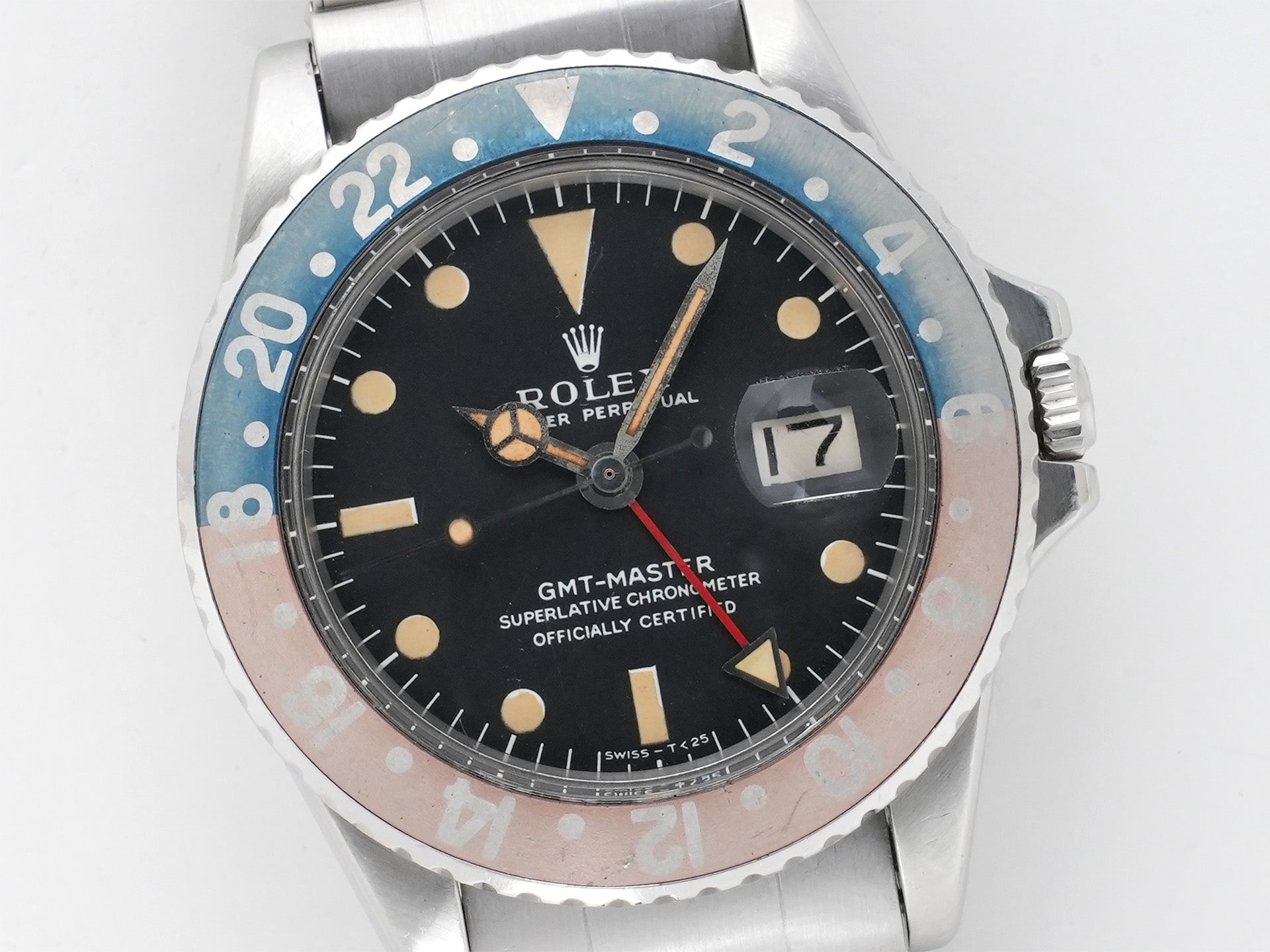 Rolex GMT-Master Ref. 1675 Stainless Steel Black Dial Oyster Bracelet Used 36c384z9