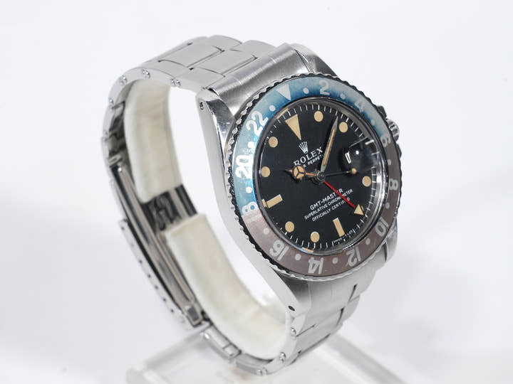 Rolex GMT-Master Ref. 1675 Stainless Steel Black Dial Oyster Bracelet Used 36c384z9