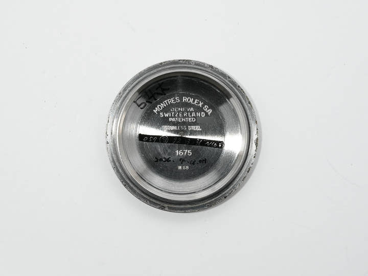 Rolex GMT-Master Ref. 1675 Stainless Steel Black Dial Oyster Bracelet Used 36c384z9