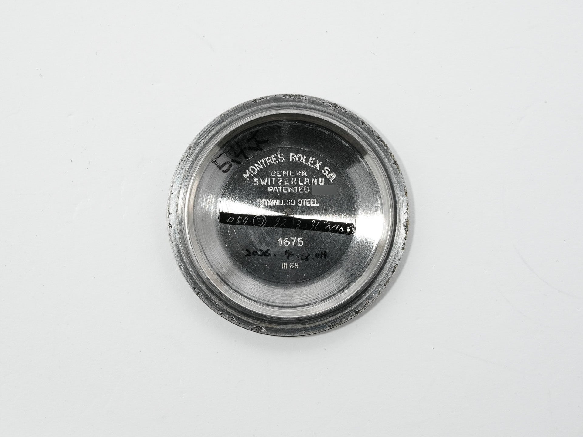 Rolex GMT-Master Ref. 1675 Stainless Steel Black Dial Oyster Bracelet Used 36c384z9