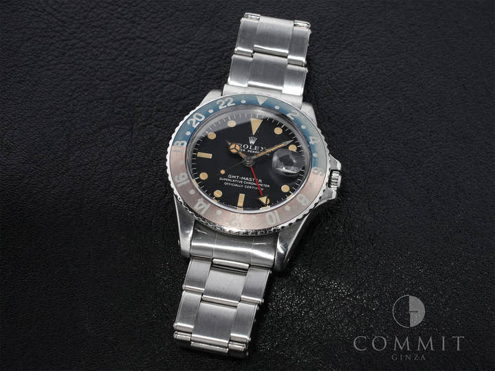 Rolex GMT-Master Ref. 1675 Stainless Steel Black Dial Oyster Bracelet Used 36c384z9