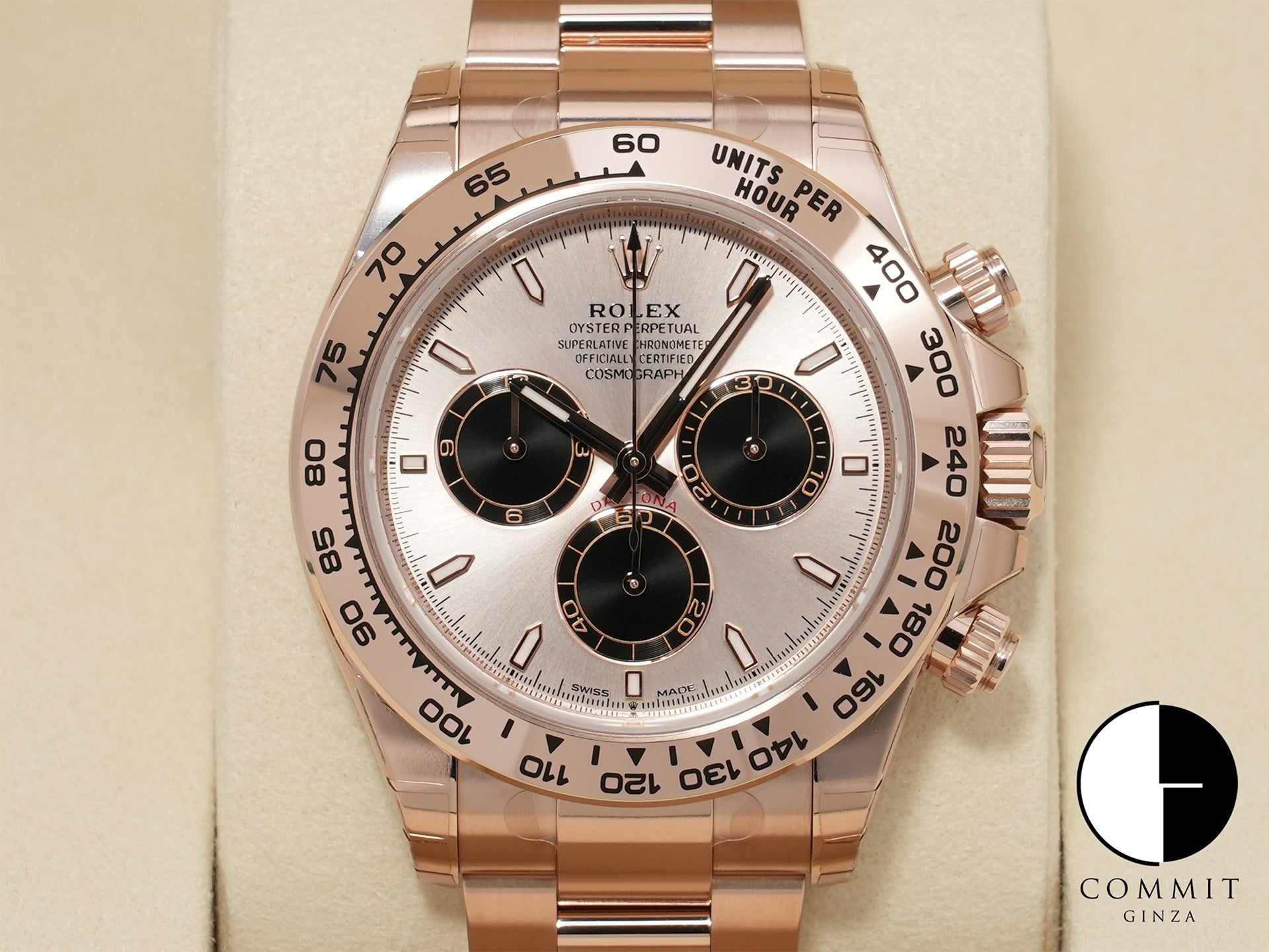 ロレックス デイトナ Ref.126505 エバーローズゴールド サンダストxブライトブラック文字盤 未使用 33mwgc4n