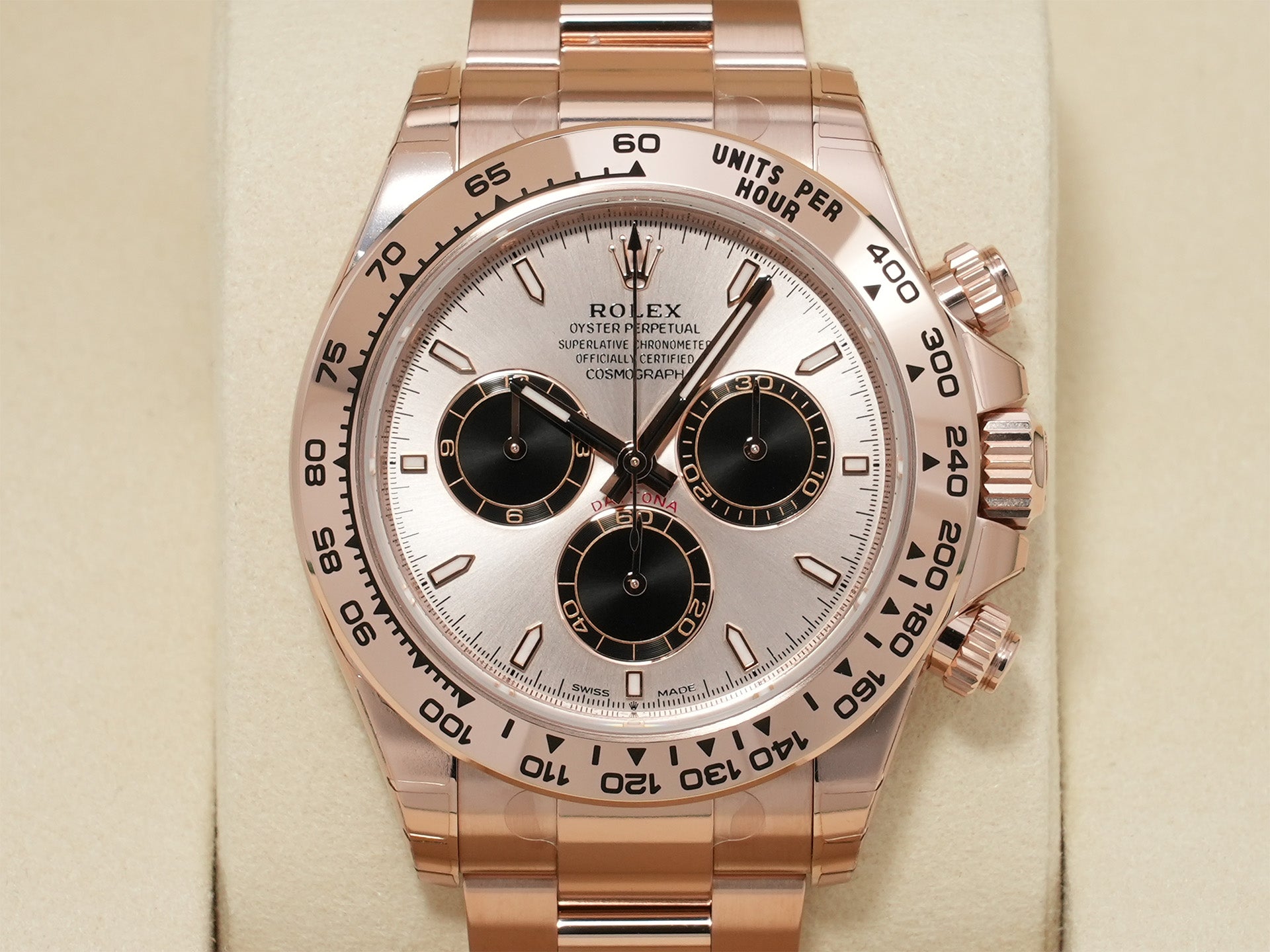 ロレックス デイトナ Ref.126505 エバーローズゴールド サンダストxブライトブラック文字盤 未使用 33mwgc4n