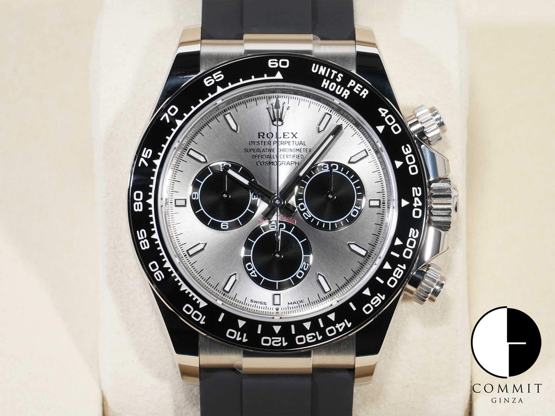 ロレックス デイトナ Ref.126519LN ホワイトゴールド スチールxブライトブラック文字盤 未使用 hyatn89k