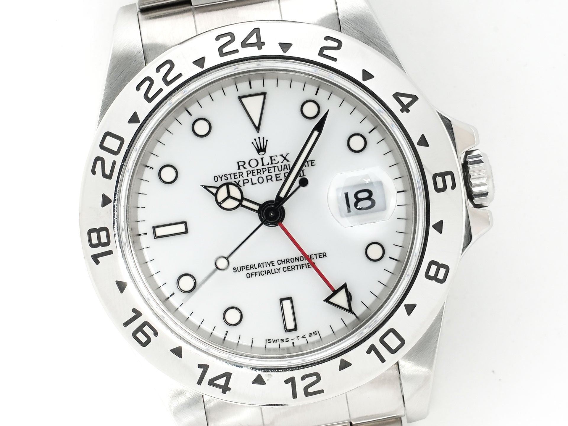 ロレックス エクスプローラーII Ref.16570 ステンレススチール ホワイト文字盤 オイスターブレスレット 中古 de6w5cz6
