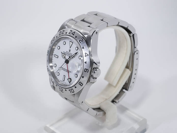 ロレックス エクスプローラーII Ref.16570 ステンレススチール ホワイト文字盤 オイスターブレスレット 中古 de6w5cz6