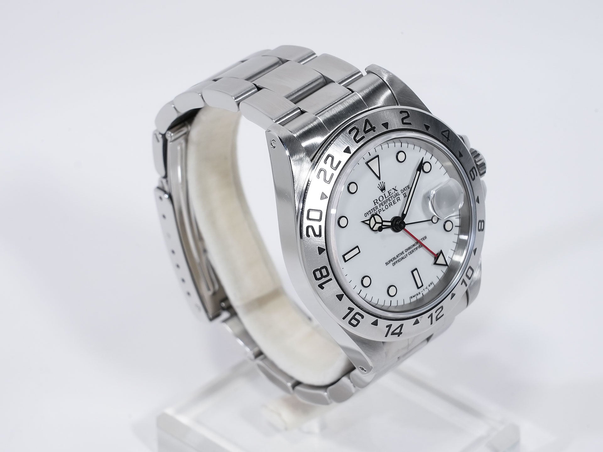 ロレックス エクスプローラーII Ref.16570 ステンレススチール ホワイト文字盤 オイスターブレスレット 中古 de6w5cz6