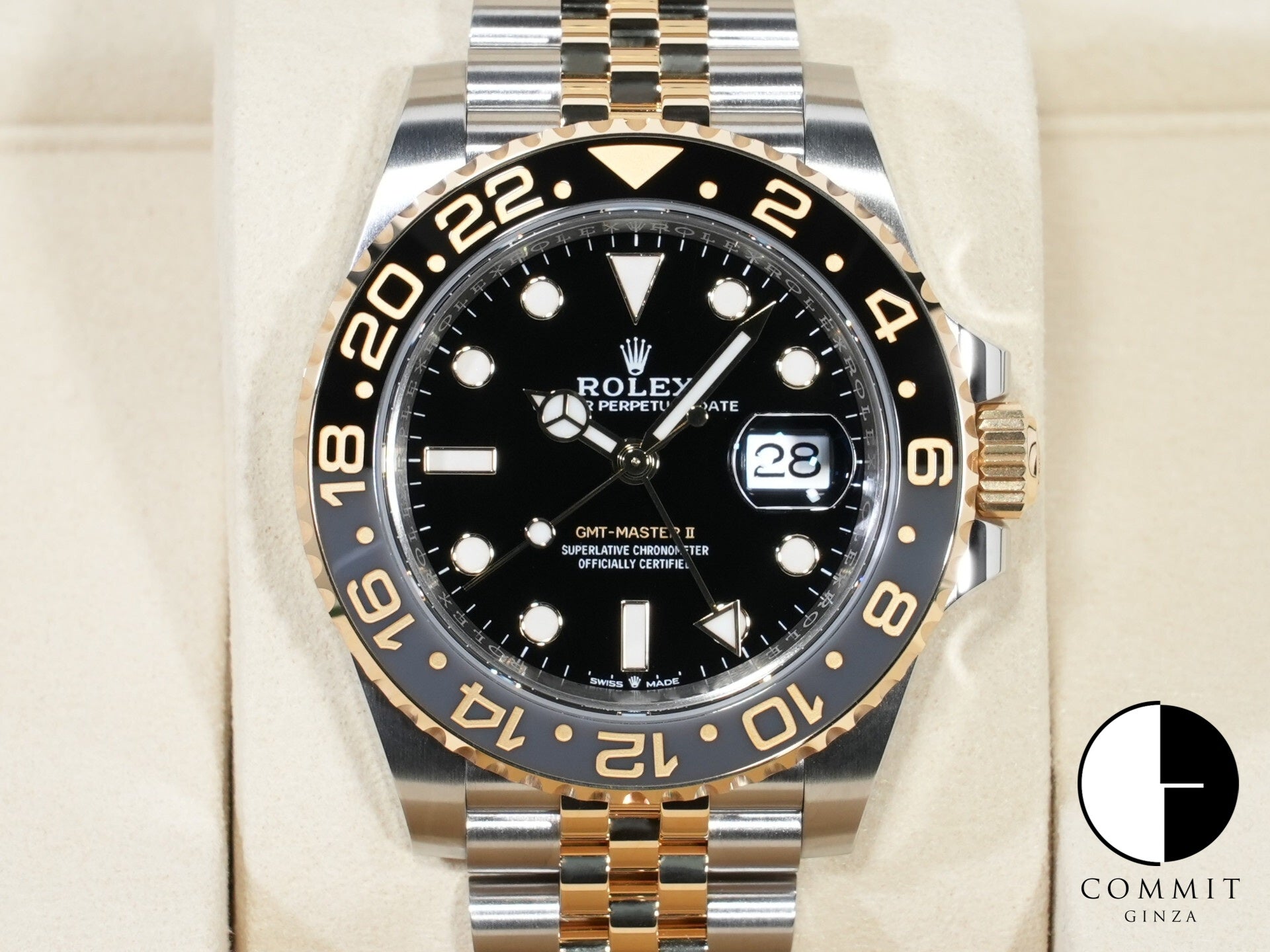 ロレックス GMTマスターII Ref.126713GRNR ステンレススチール/イエローゴールド ブラック文字盤 ジュビリーブレスレット 未使用 m47xare5
