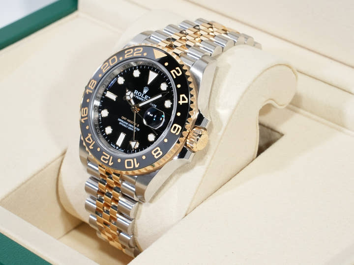 ロレックス GMTマスターII Ref.126713GRNR ステンレススチール/イエローゴールド ブラック文字盤 ジュビリーブレスレット 未使用 m47xare5