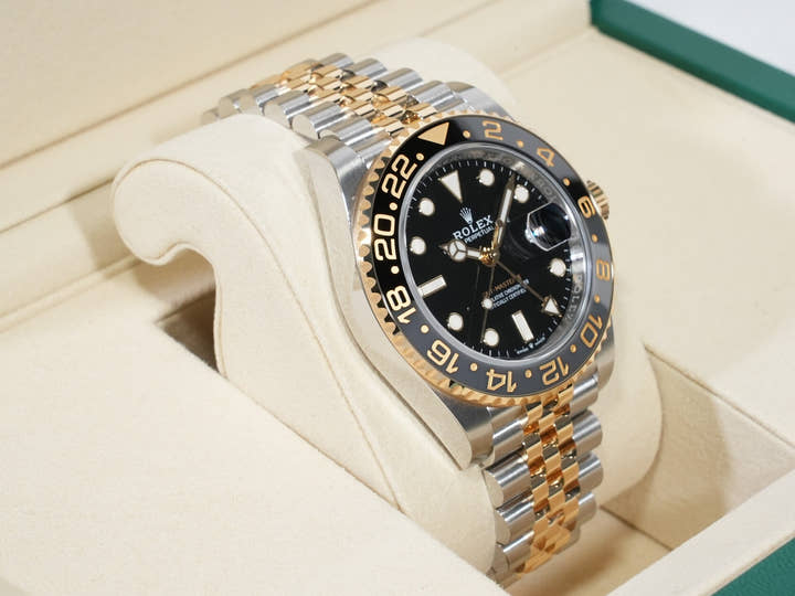 ロレックス GMTマスターII Ref.126713GRNR ステンレススチール/イエローゴールド ブラック文字盤 ジュビリーブレスレット 未使用 m47xare5