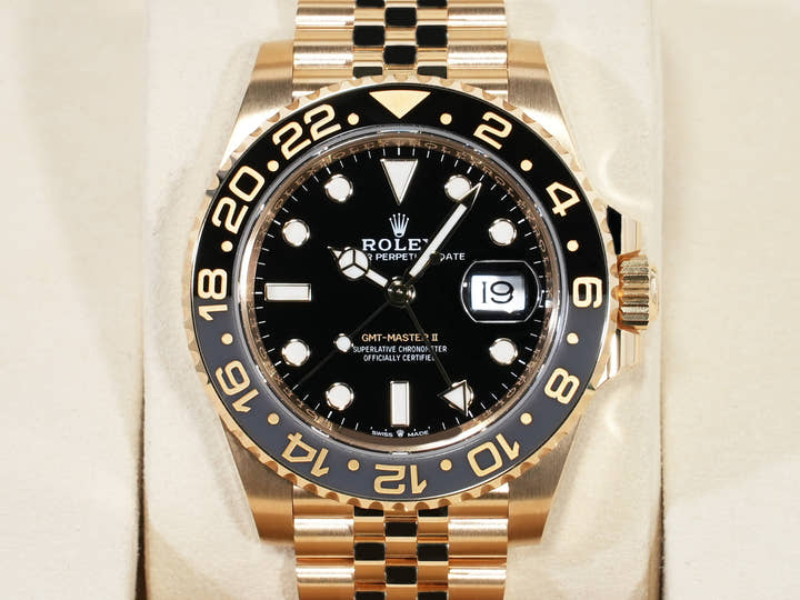 ロレックス GMTマスターII Ref.126718GRNR イエローゴールド ブラック文字盤 ジュビリーブレスレット 美品 m7b7wf6y