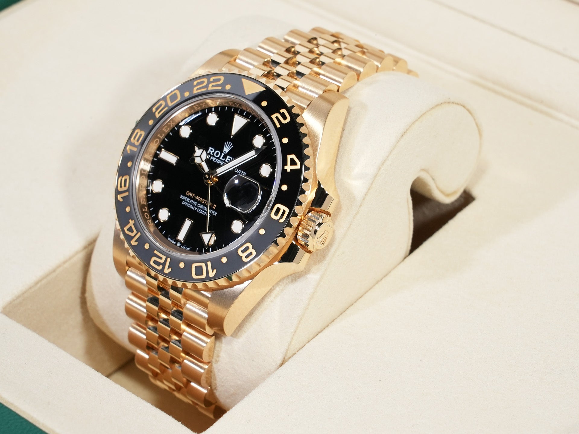 ロレックス GMTマスターII Ref.126718GRNR イエローゴールド ブラック文字盤 ジュビリーブレスレット 美品 m7b7wf6y