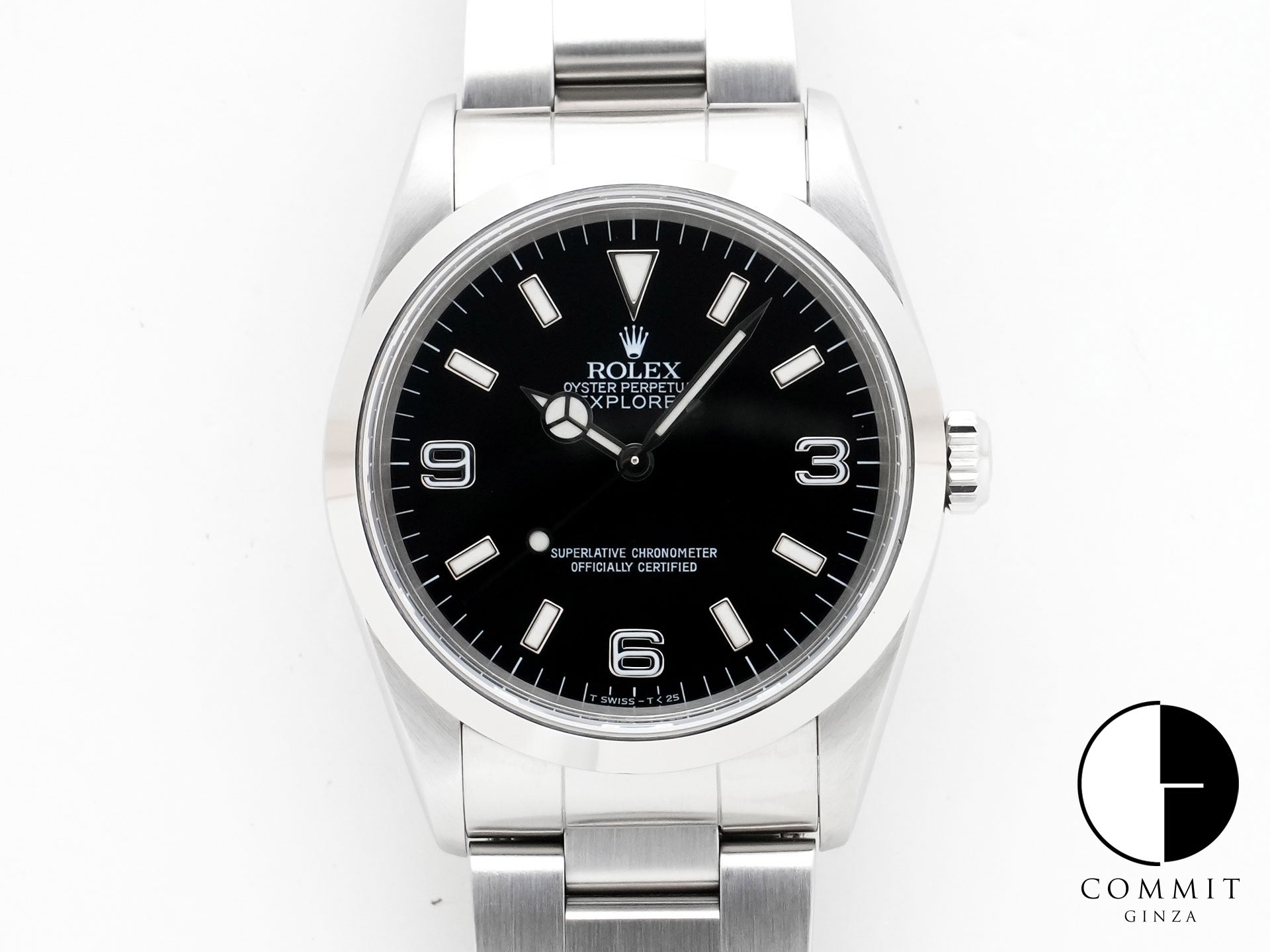 ロレックス エクスプローラーI Ref.14270 ステンレススチール ブラック文字盤 オイスターブレスレット 美中古 9wphmni4