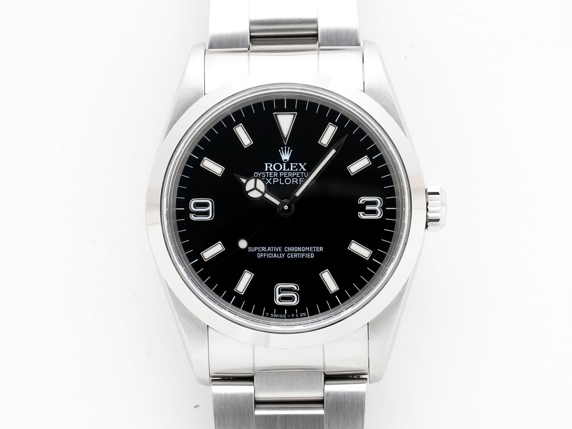 ロレックス エクスプローラーI Ref.14270 ステンレススチール ブラック文字盤 オイスターブレスレット 美中古 9wphmni4
