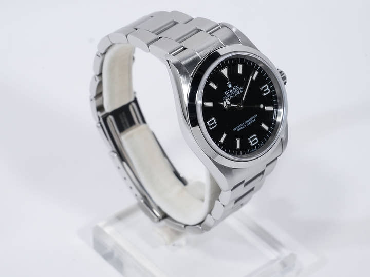 ロレックス エクスプローラーI Ref.14270 ステンレススチール ブラック文字盤 オイスターブレスレット 美中古 9wphmni4